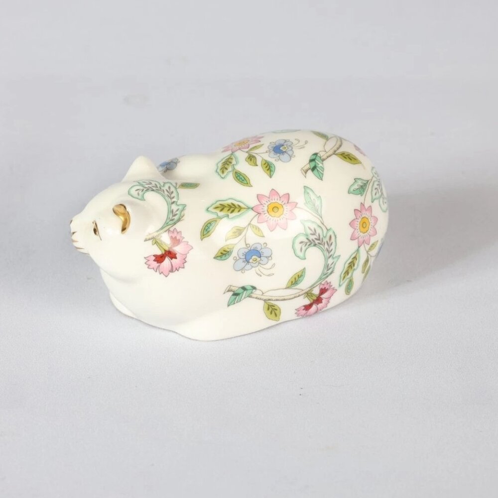 Minton Haddon Hall Cat Figurine with Gold Trim - Bone China - Nearly Purrfect - Picture 4 of 4